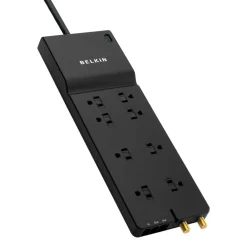 Outlet 8 Outlet Home/Office Surge Protector with coxial protection Surge Protectors & Power Strips