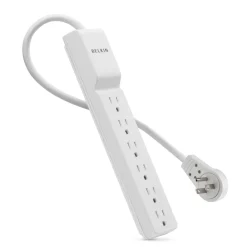 Fashion 6 Outlet Home/Office Surge Protector rotating plug 8' cord Surge Protectors & Power Strips