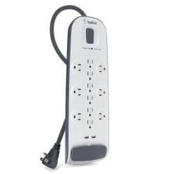 Fashion 12 Outlet Surge Protector with USB Charging Surge Protectors & Power Strips