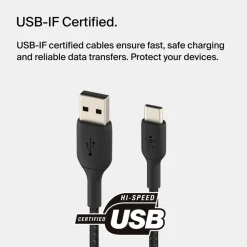 Online Braided USB-C to USB-A Cable (1m / 3.3ft, Black) Charging Cables|Usb-C Cables