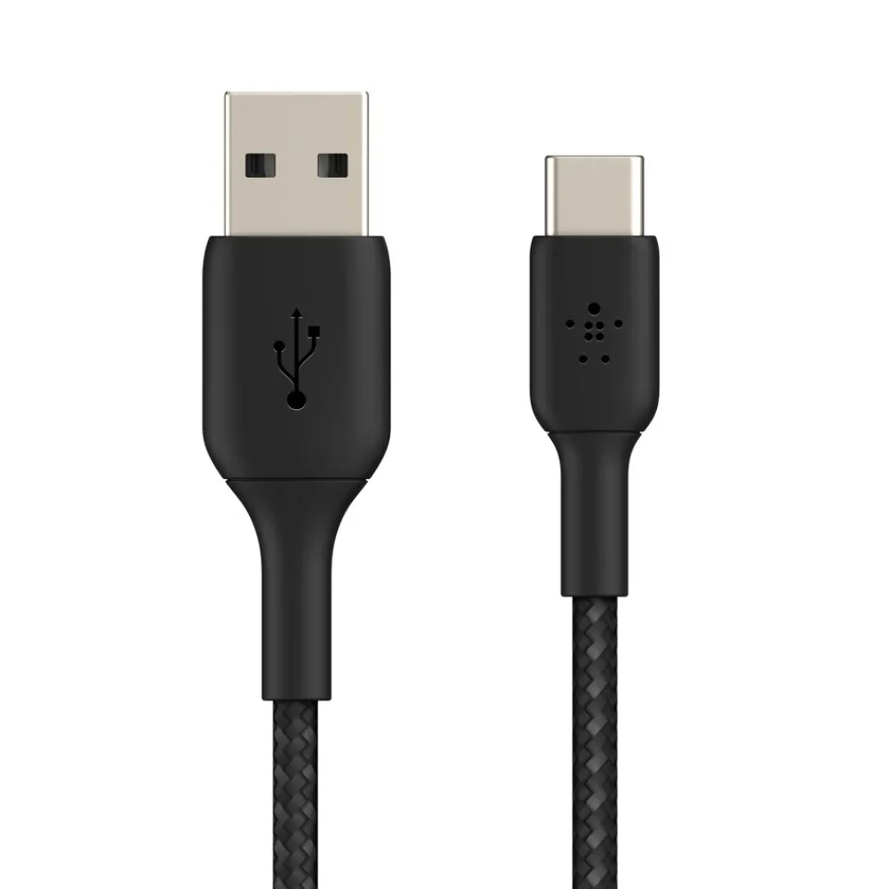 Online Braided USB-C to USB-A Cable (1m / 3.3ft, Black) Charging Cables|Usb-C Cables