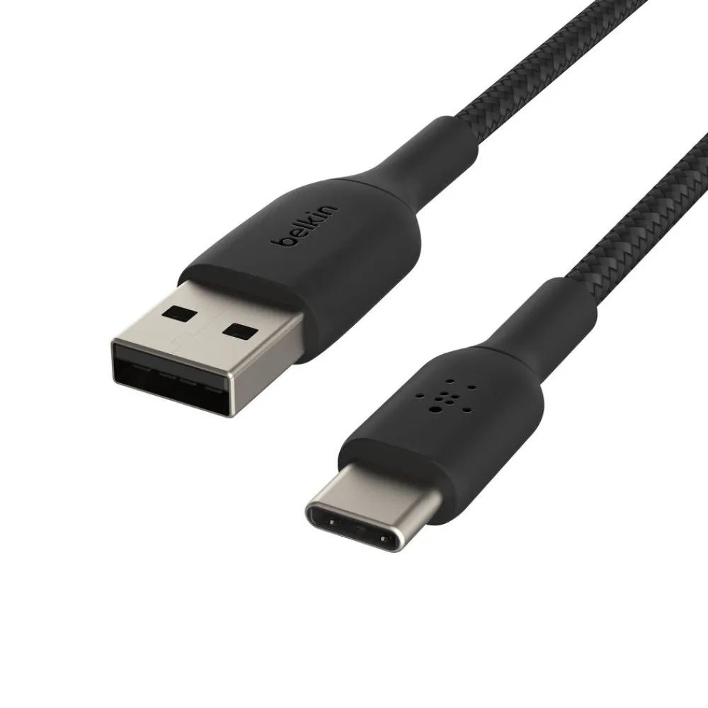Online Braided USB-C to USB-A Cable (1m / 3.3ft, Black) Charging Cables|Usb-C Cables