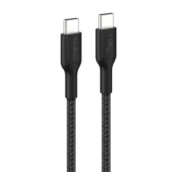 Online Braided USB-C to USB-C Cable 60W, 3.3ft/1m, Black Charging Cables|Usb-C Cables