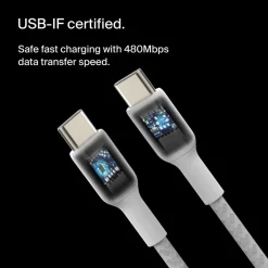 New Braided USB-C to USB-C Cable 60W (1m / 2 packs) Charging Cables|Usb-C Cables
