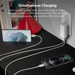 Fashion Dual Wall Charger with PPS + USB-C Cable with Lightning Connector Usb-C Chargers