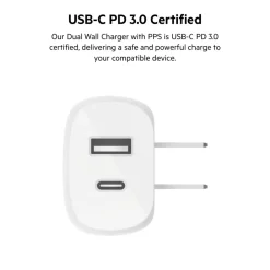 Clearance Dual Wall Charger with PPS 37W Usb-C Chargers