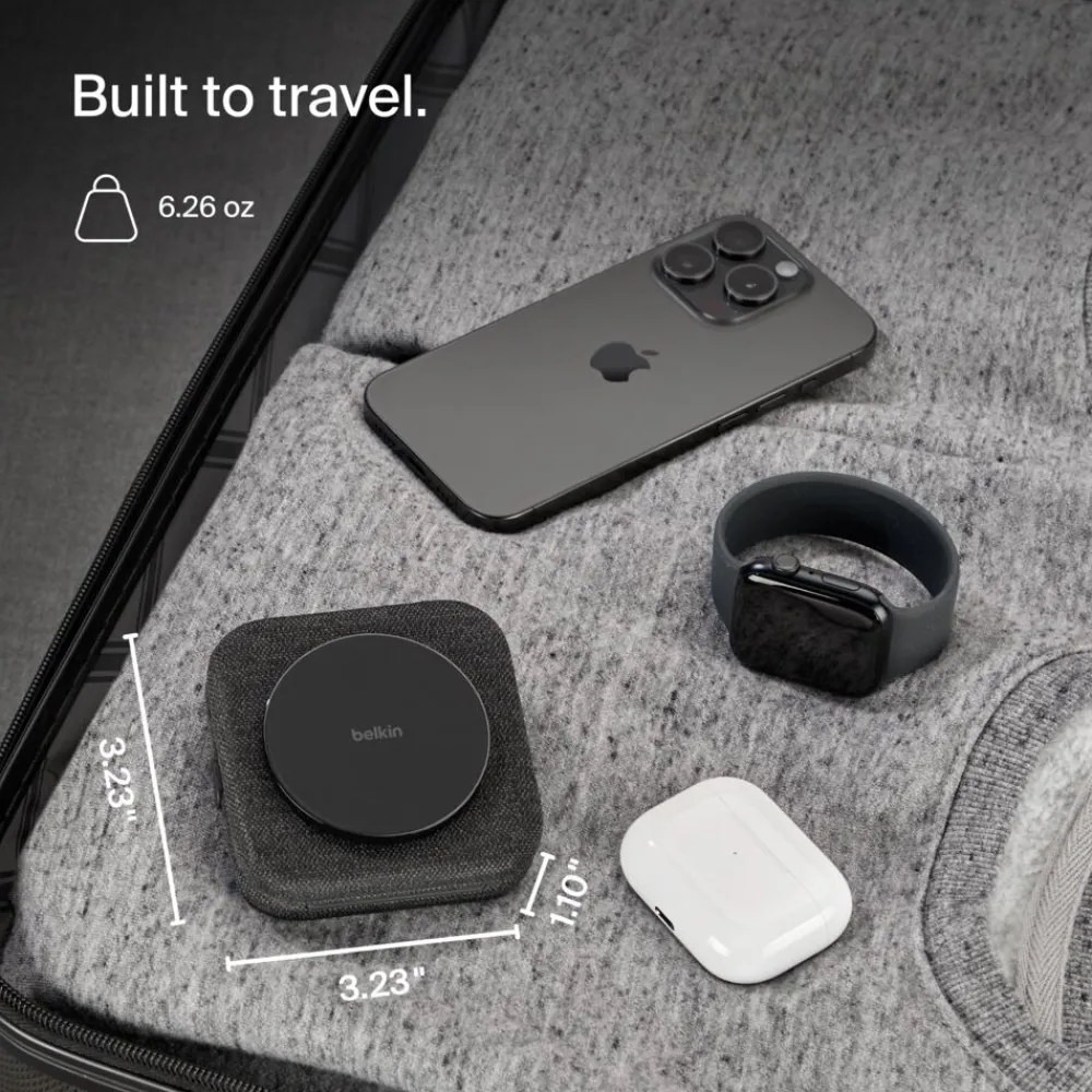 Clearance 2-in-1 Magnetic Charging Travel Pad with Qi2 15W Wireless Charging Pads
