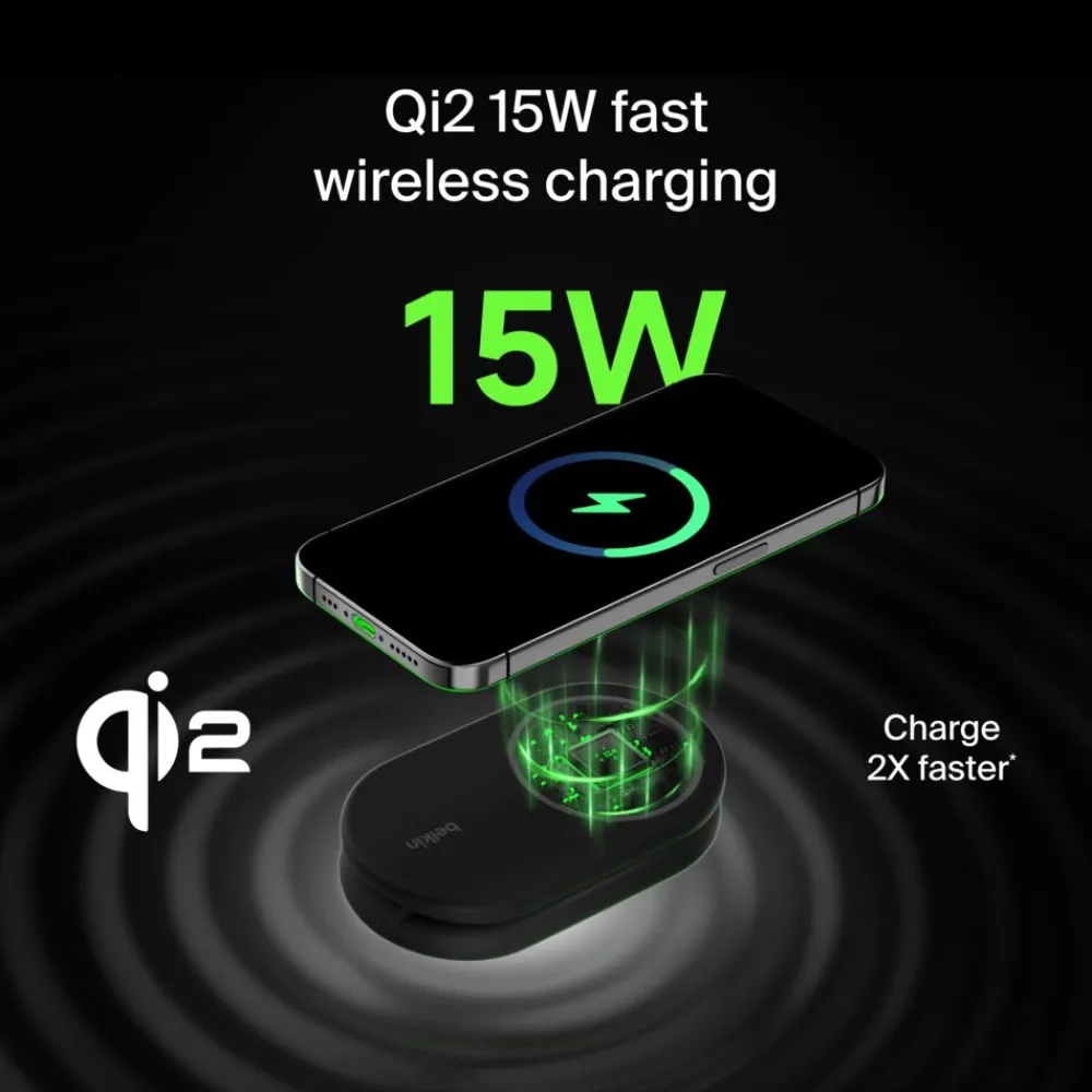 Hot 2-in-1 Magnetic Foldable Wireless Charger with Qi2 15W Wireless Charging Pads|Wireless Charging Stands