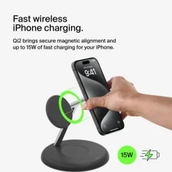Clearance 3-in-1 Magnetic Wireless Charging Stand with Qi2 15W Wireless Charging Stands