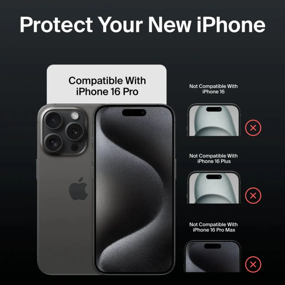 New InvisiGlass Privacy Treated Screen Protector for iPhone 16 Pro Screen Protectors For Iphone