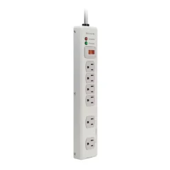 Discount 6-Outlet Metal Surge Protector Surge Protectors & Power Strips