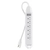 Best 6-Outlet Power Strip with 4ft Cord Surge Protectors & Power Strips