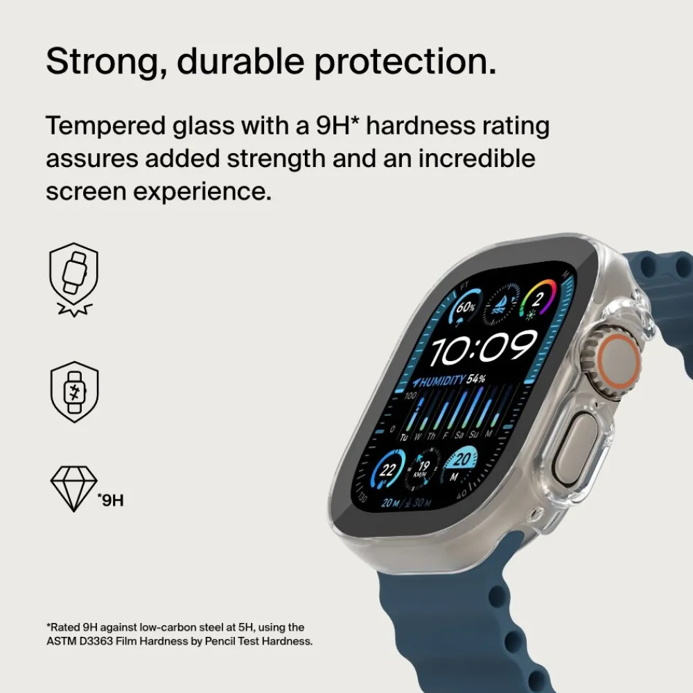 Sale TemperedCurve 2-in-1 Treated Screen Protector + Bumper for Apple Watch Ultra/Ultra 2 Screen Protectors For Apple Watch / Ipad / Macbook