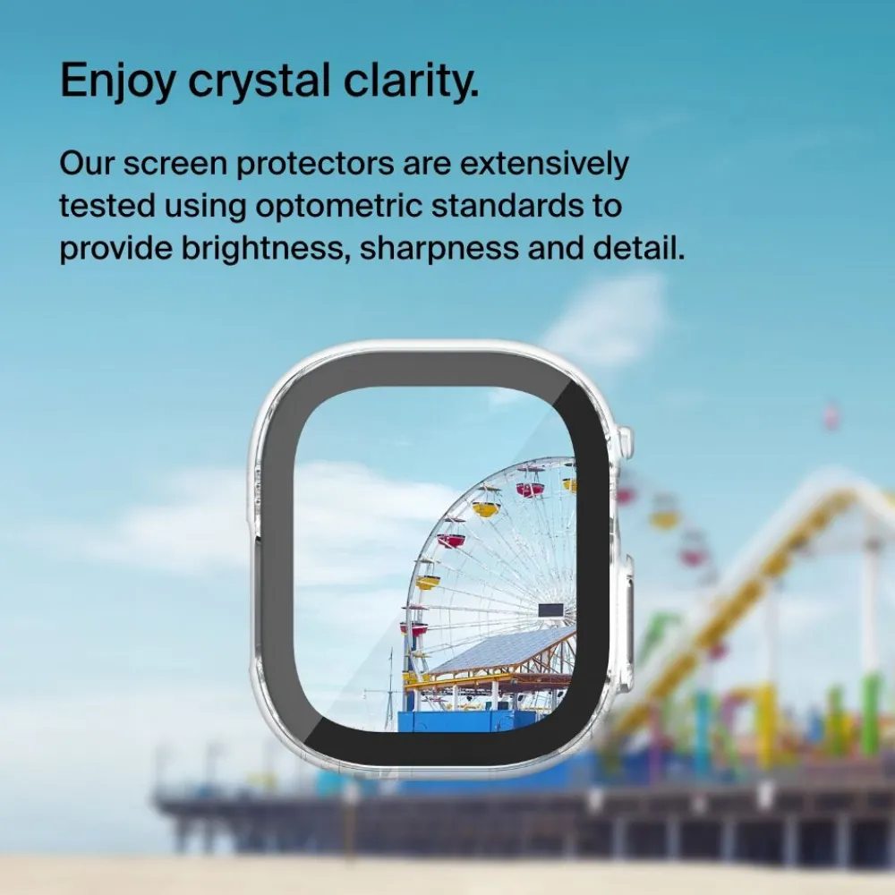 Sale TemperedCurve 2-in-1 Treated Screen Protector + Bumper for Apple Watch Ultra/Ultra 2 Screen Protectors For Apple Watch / Ipad / Macbook