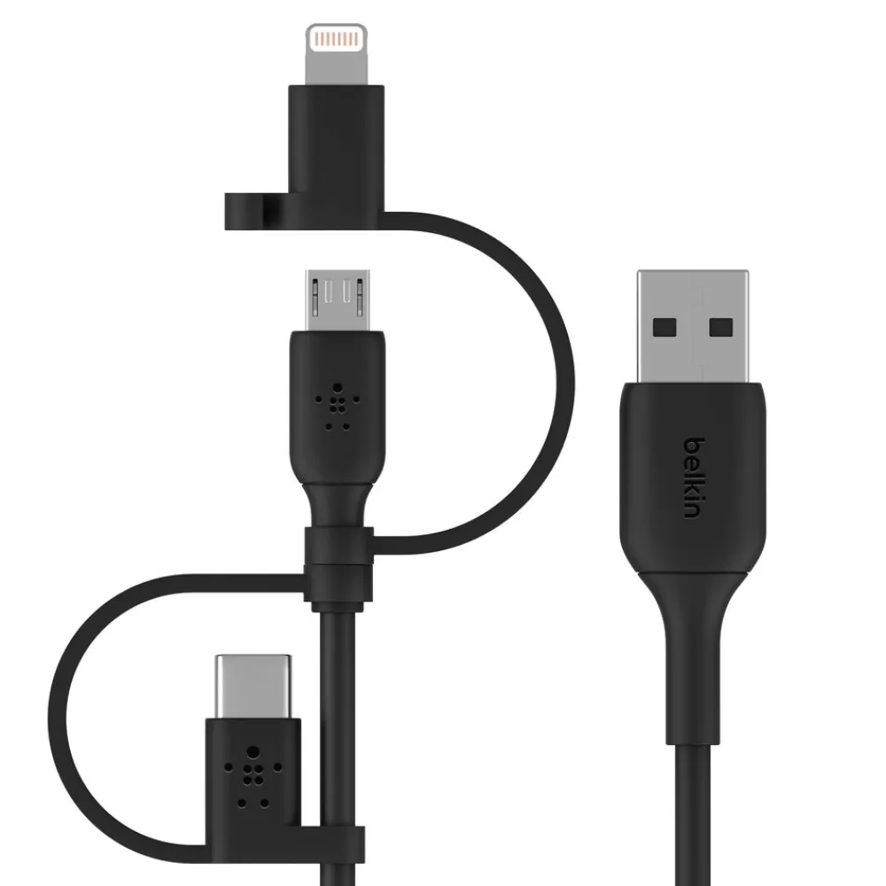 Hot Universal Cable 15W (USB-A cable with USB-C,® Micro-USB and Lightning connectors) Computer Cables|Charging Cables
