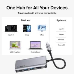 Sale USB-C 4-in-1 Multiport Adapter Usb & Usb-C Hubs
