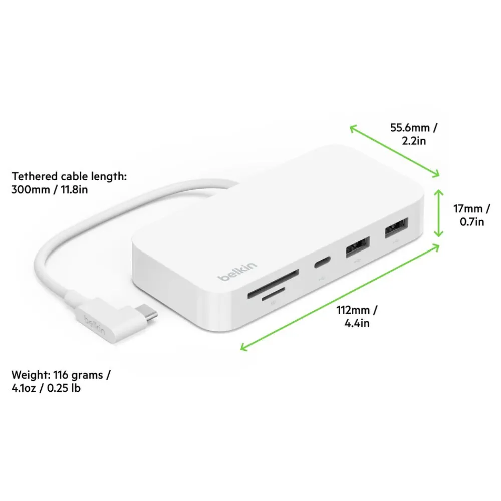 Online USB-C 6-in-1 Multiport Hub with Mount Usb & Usb-C Hubs