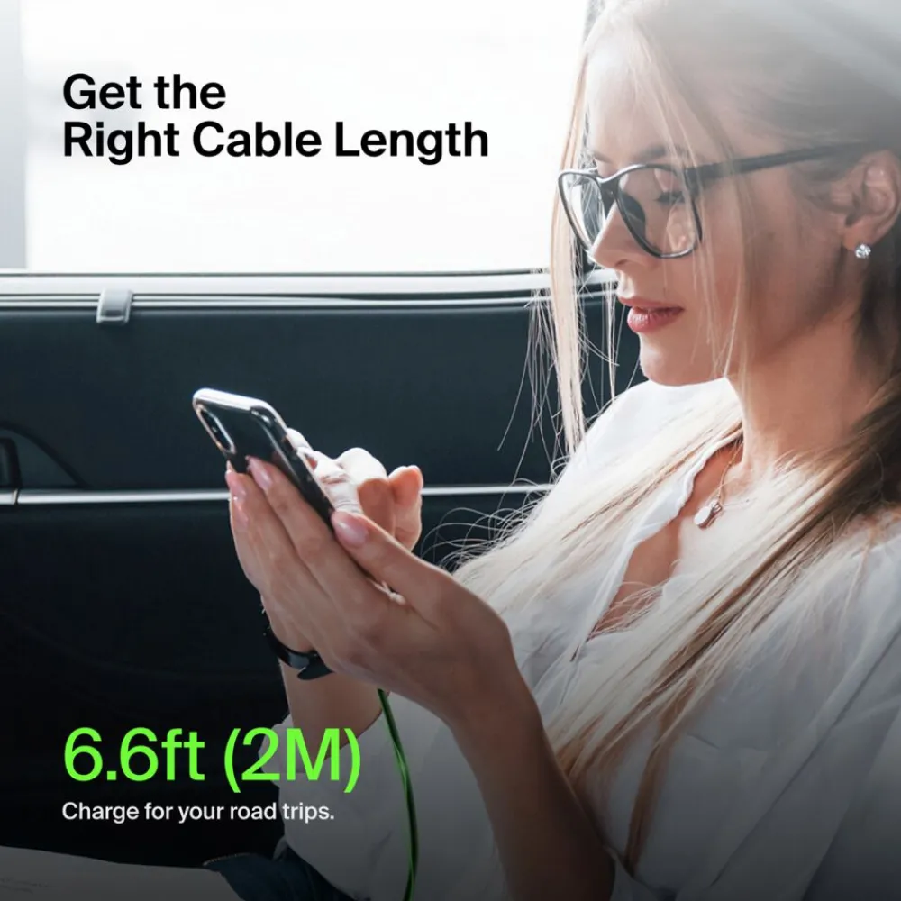 Outlet USB-C to USB-C Cable (2m / 6.6ft, Black) Charging Cables|Usb-C Cables